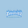 Thrasher: Icey Flame S/S T-shirt (Light Blue)