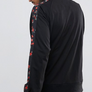Profound Aesthetics: Red Rose Zip Up Track Suit Jacket (Black)