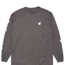 The Hundreds : Forever Solid Bar Crest L/S (Charcoal Heather)