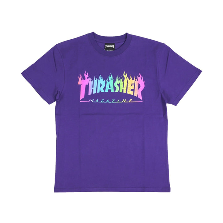 Thrasher : Flame Hologram S/S Tee (Purple)