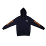 Thrasher : Flame Outline Pocket Hooded Sweatshirt (Navy)