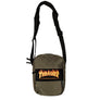 Thrasher : Flame Mini Shoulder Bag Small Logo (Olive)