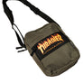 Thrasher : Flame Mini Shoulder Bag Small Logo (Olive)