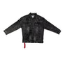 Profound Aesthetic : Destroyed Denim Painted Trucker (Gray Black)