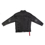 Profound Aesthetic : Destroyed Denim Painted Trucker (Gray Black)