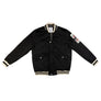 Profound Aesthetic : Stripe Hem World City Bomber Jacket (Black)