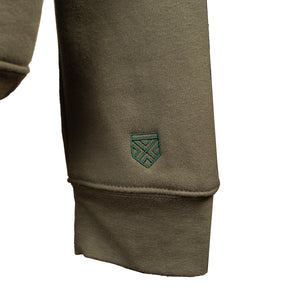 The Nines Essential - Unisex Sponge Fleece Pullover DTM Hoodie (Military Green)