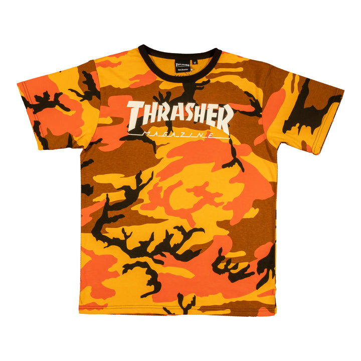 Thrasher : Hometown Camo S/S T-Shirt (Savage Orange Camo)