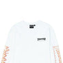 Thrasher: Flame Outline Pocket Long Sleeve T-Shirt (White)