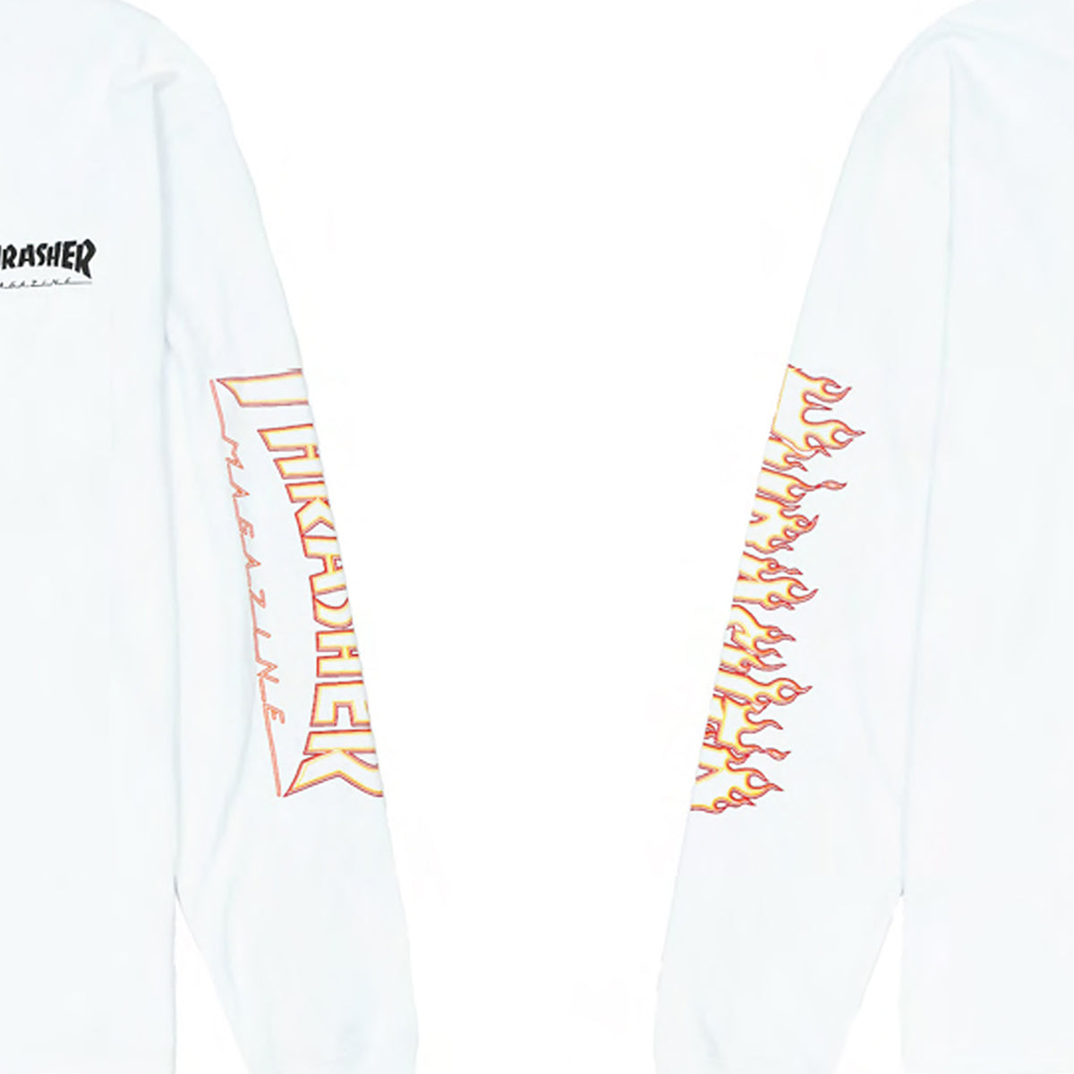 White long best sale sleeve thrasher shirt