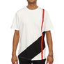 Black Scale Red Line Block - White