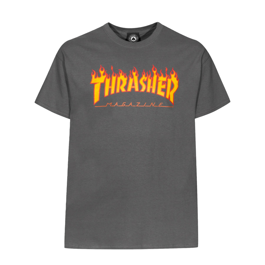 Thrasher: Flame Tee (Charcoal)