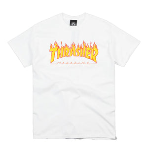 Thrasher: Flame Tee (White)
