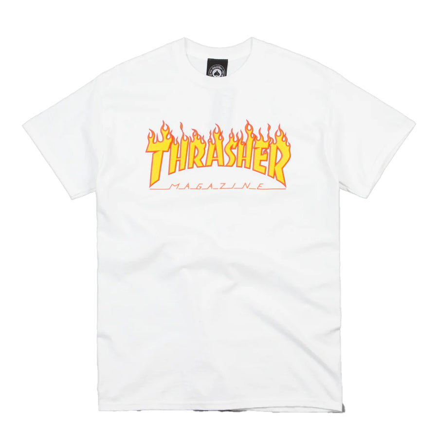 Thrasher: Flame Tee (White)