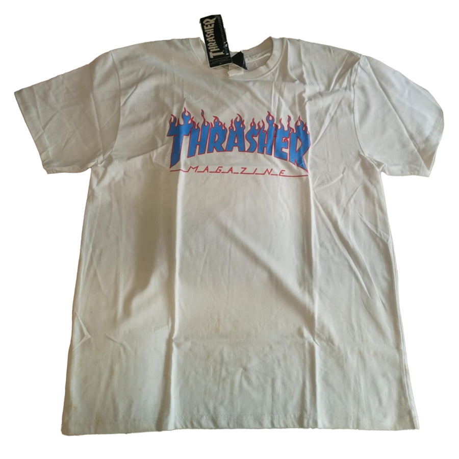 Thrasher: Flame (White/Blue)
