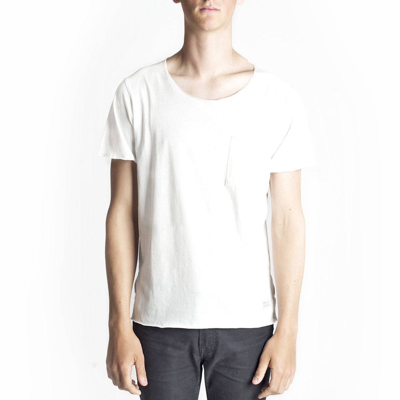 raw cut out short sleeve t.shirt