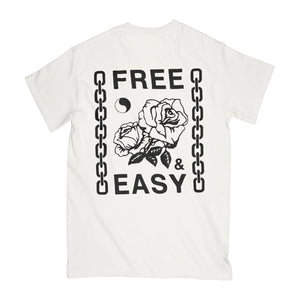 Free & Easy: Chains & Roses SS Tee (White)