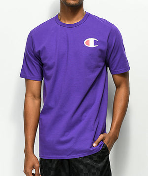 CHAMPION HERITAGE TEE PATRIOTIC C LOGO (PURPLE)