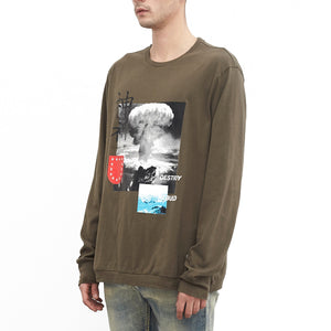 Profound Aesthetics: Destroy & Rebuild Printed Graphic Long Sleeve (Faded Brown)