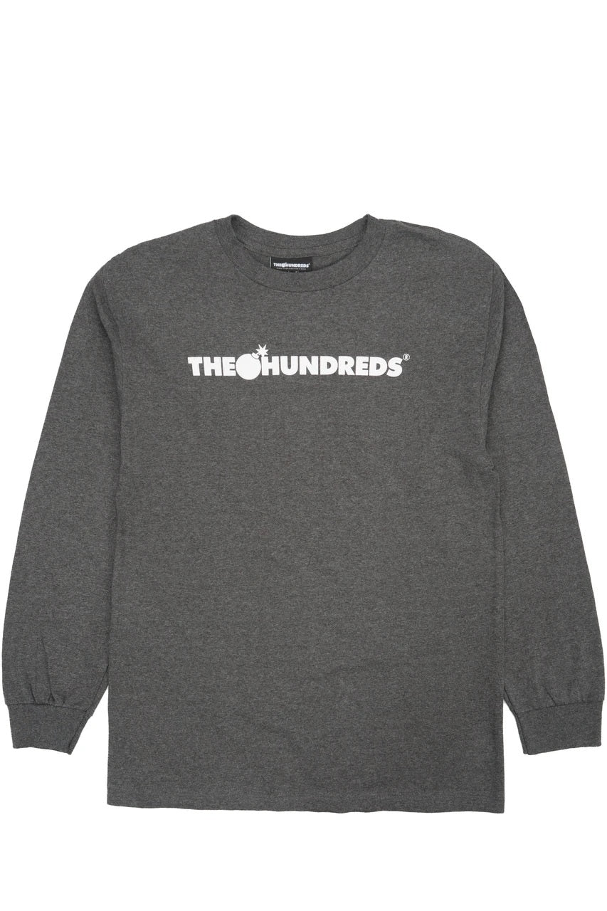 The Hundreds : Forever Bar Logo L/S (Charcoal)