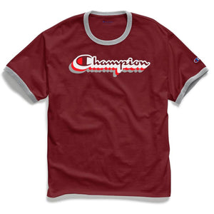 Champion: Classic Jersey Graphic Ringer Tee (Cherry Pie/Oxford Grey)