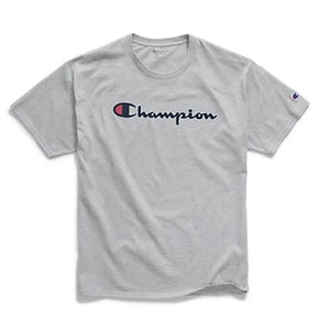 Champion: Classic Jersey Graphic Tee (Oxford Grey)