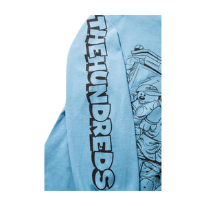 The Hundreds X Garfield : Messy Garfield L/S T-Shirt (Carolina Blue)