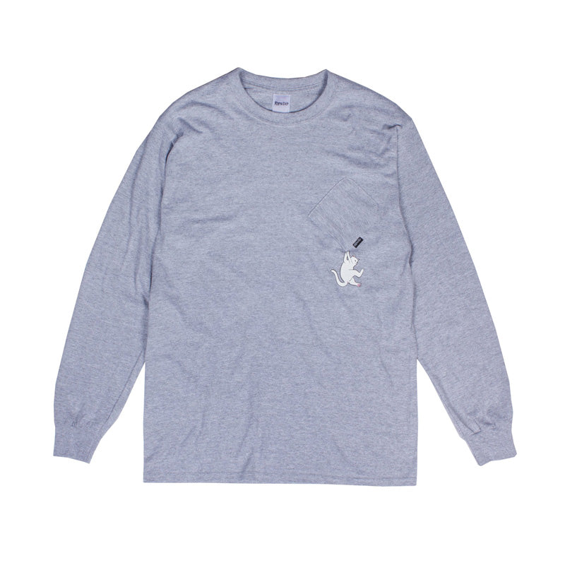 RIPNDIP: Hang in There L/S (Athletic Heather)