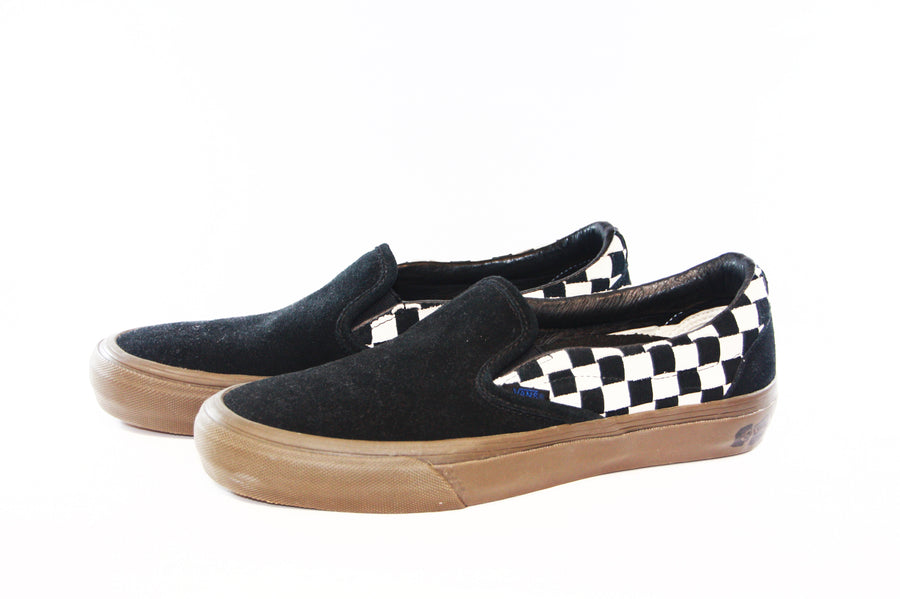 Vans: Vault-Shoes TH Slip-On 66 LX (Woven Suede/Checkerboard)