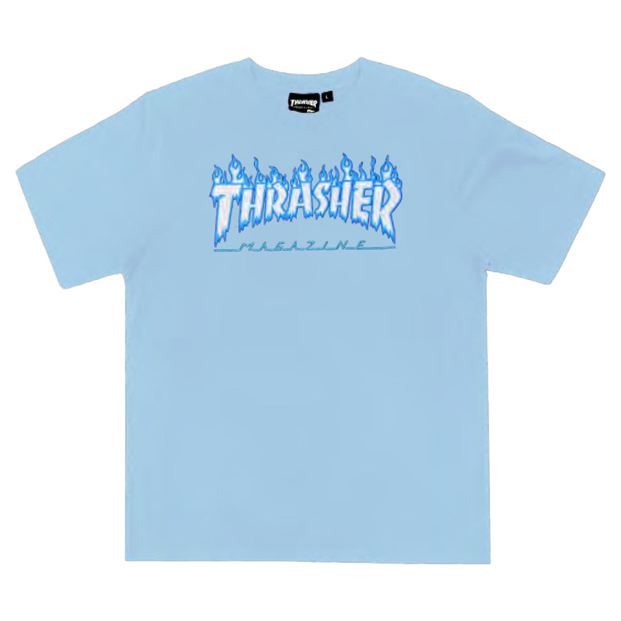 Thrasher: Icey Flame S/S T-shirt (Light Blue)