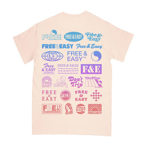 Free & Easy: Logos SS Tee (Peach)