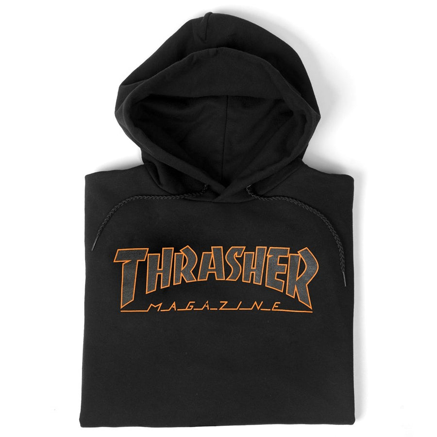 Thrasher : Outlined Hood (Black/Orange)