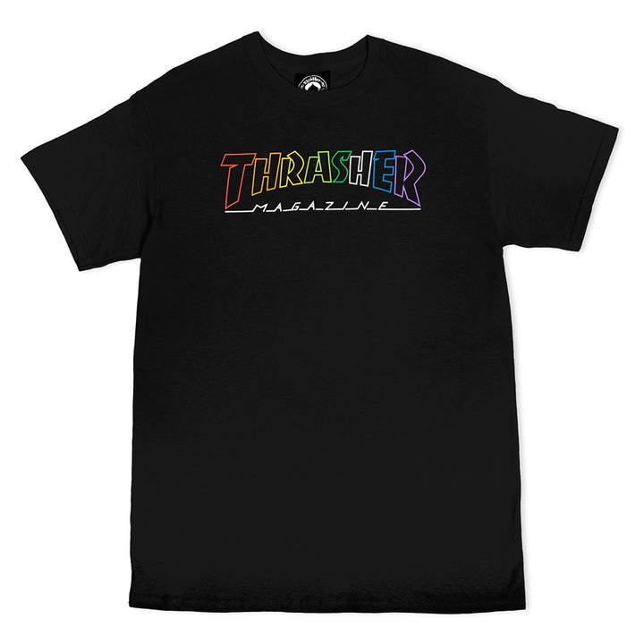 Thrasher : Outlined Rainbow Mag (Black)