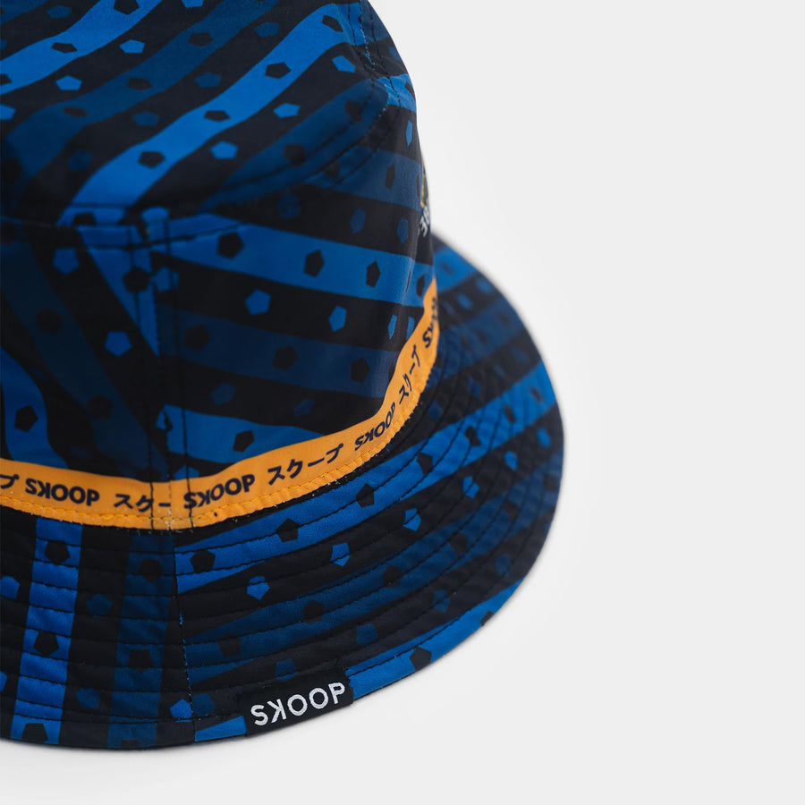 SKOOP : FULL BLITZ BUCKET HAT (BLACK/BLUE)
