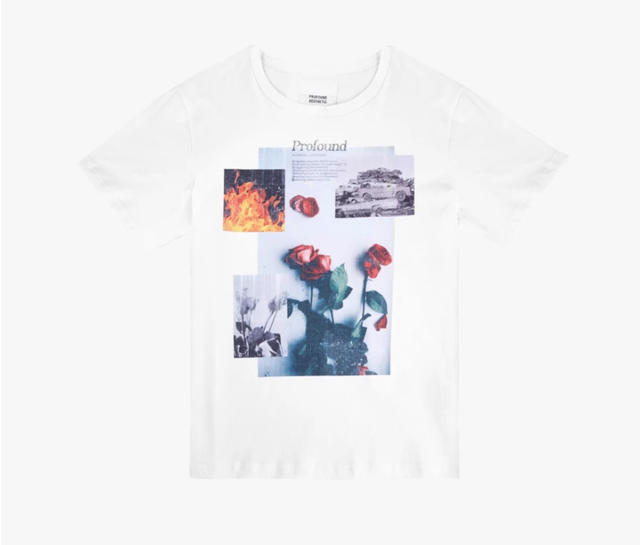 Profound Aesthetic: Baptized by Fire Graphic Tee (White)