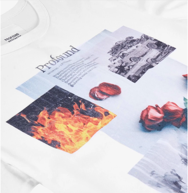 Profound Aesthetic: Baptized by Fire Graphic Tee (White)