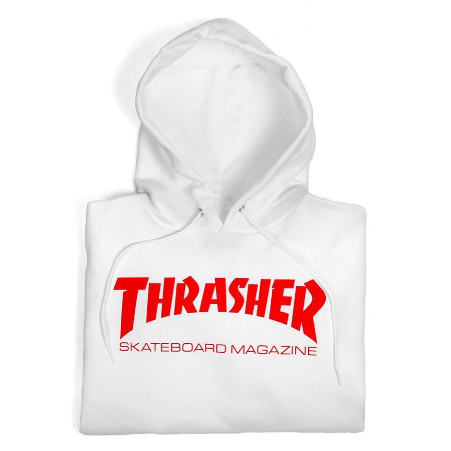 Thrasher : Skate Mag Hood (White/Red)