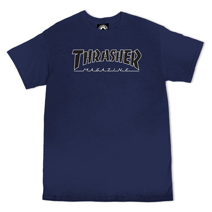 Thrasher : Outline T-Shirt (Navy/Black)