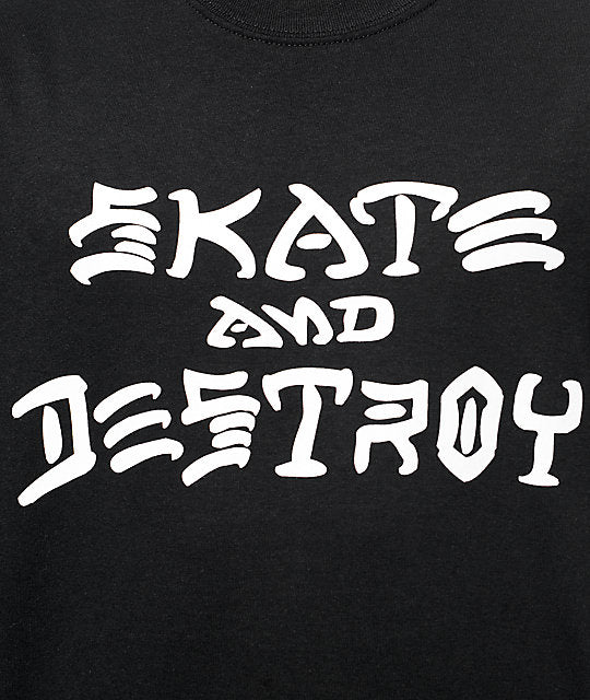 Thrasher : Skate And Destroy T-Shirt (Black)