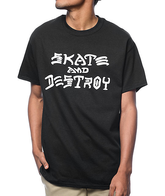 Thrasher : Skate And Destroy T-Shirt (Black) – The Nines
