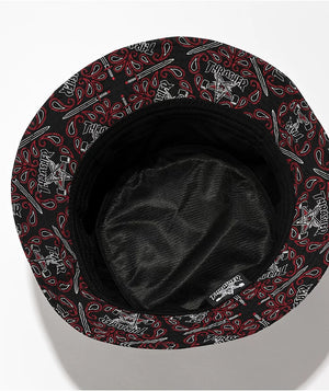 Thrasher : Bandana Bucket Hat (Black/Red)
