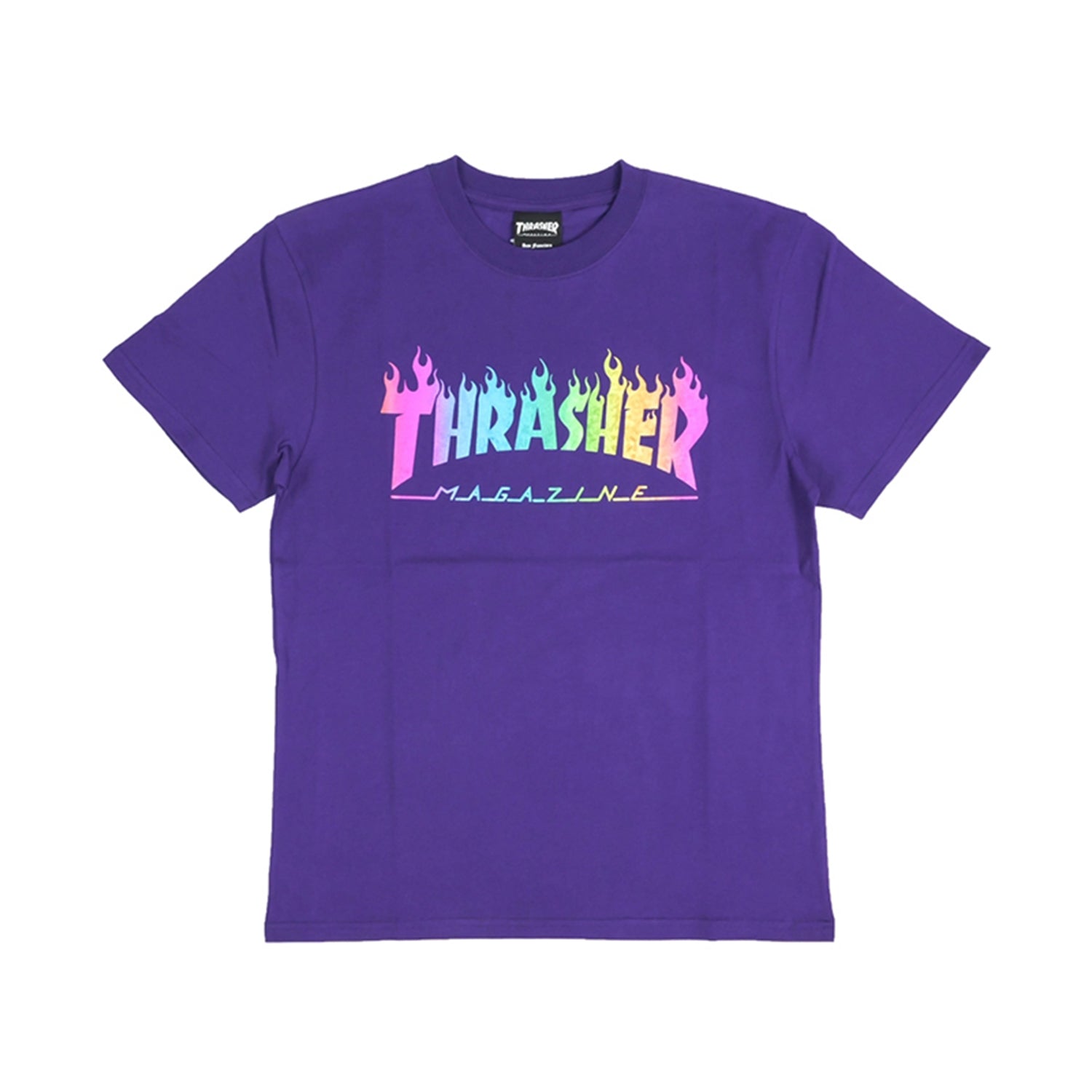 Thrasher Flame Hologram S/S Tee (Purple) - Main Image
