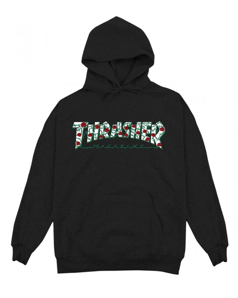 Trasher Roses Thrasher : Roses Hood (Black) – The Nines
