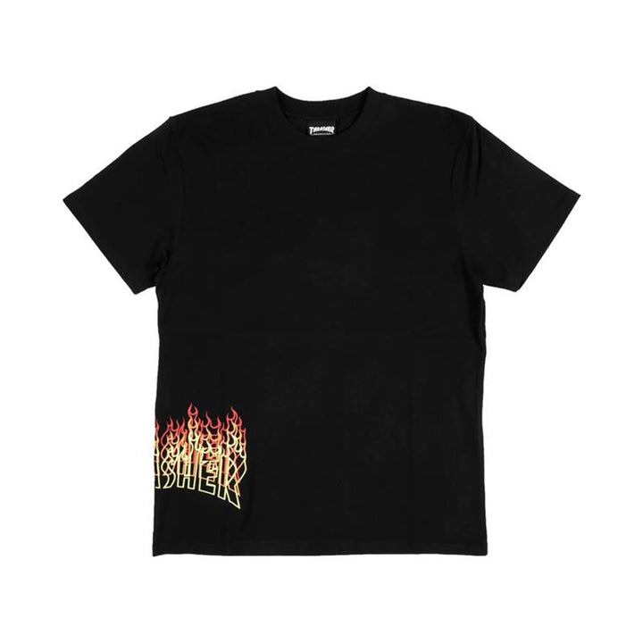 Thrasher : Side Flame Overlay S/S Tee (Black)