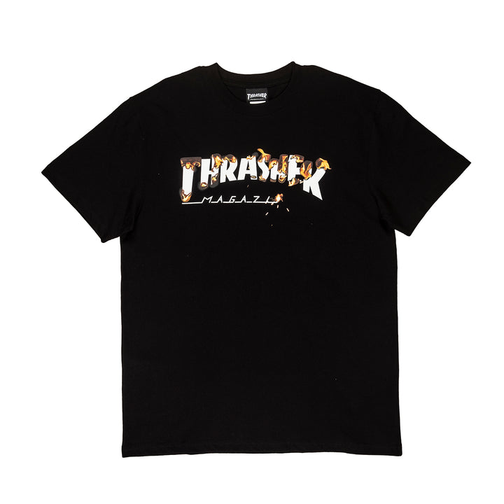 Thrasher : Intro Burner S/S T-Shirt (Black)