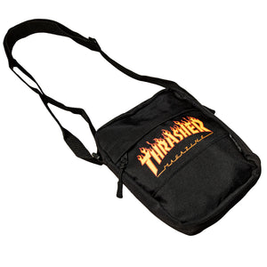 Thrasher : Flame Mini Shoulder Bag Small Logo (Black)