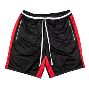 Crysp Denim : Lewis Track Shorts (Black/Red)