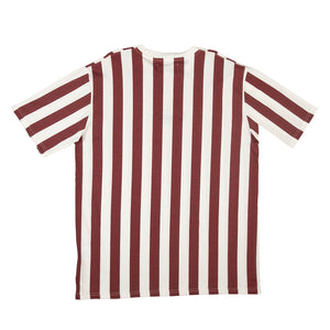 Pas De Mer : Por Favor T-Shirt (Natural/Burgundy Stripes)
