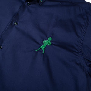 Pas De Mer : Palaestra L/S Polo Shirt (Dark Blue)