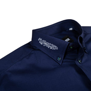Pas De Mer : Palaestra L/S Polo Shirt (Dark Blue)